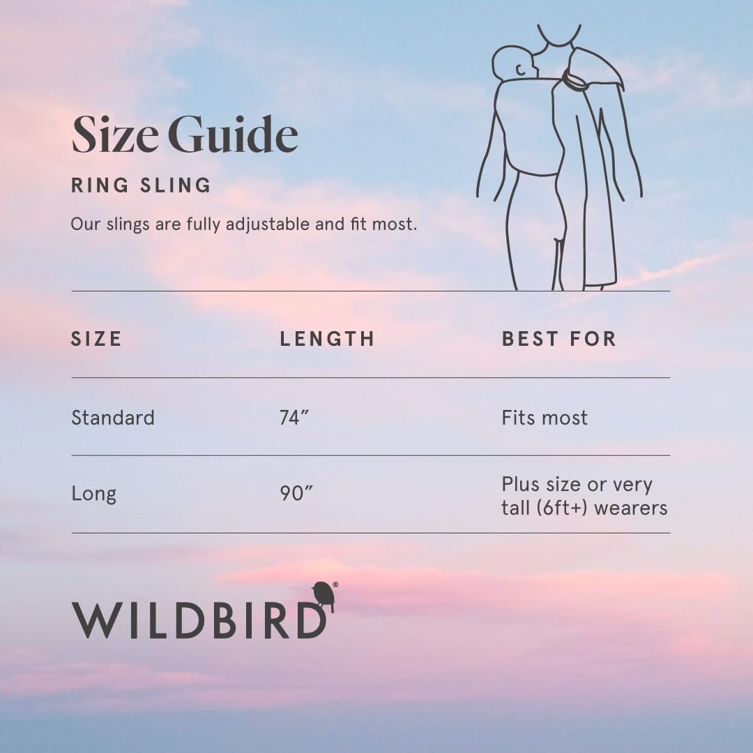 WildBird Ring Sling back carry demonstrates balanced weight