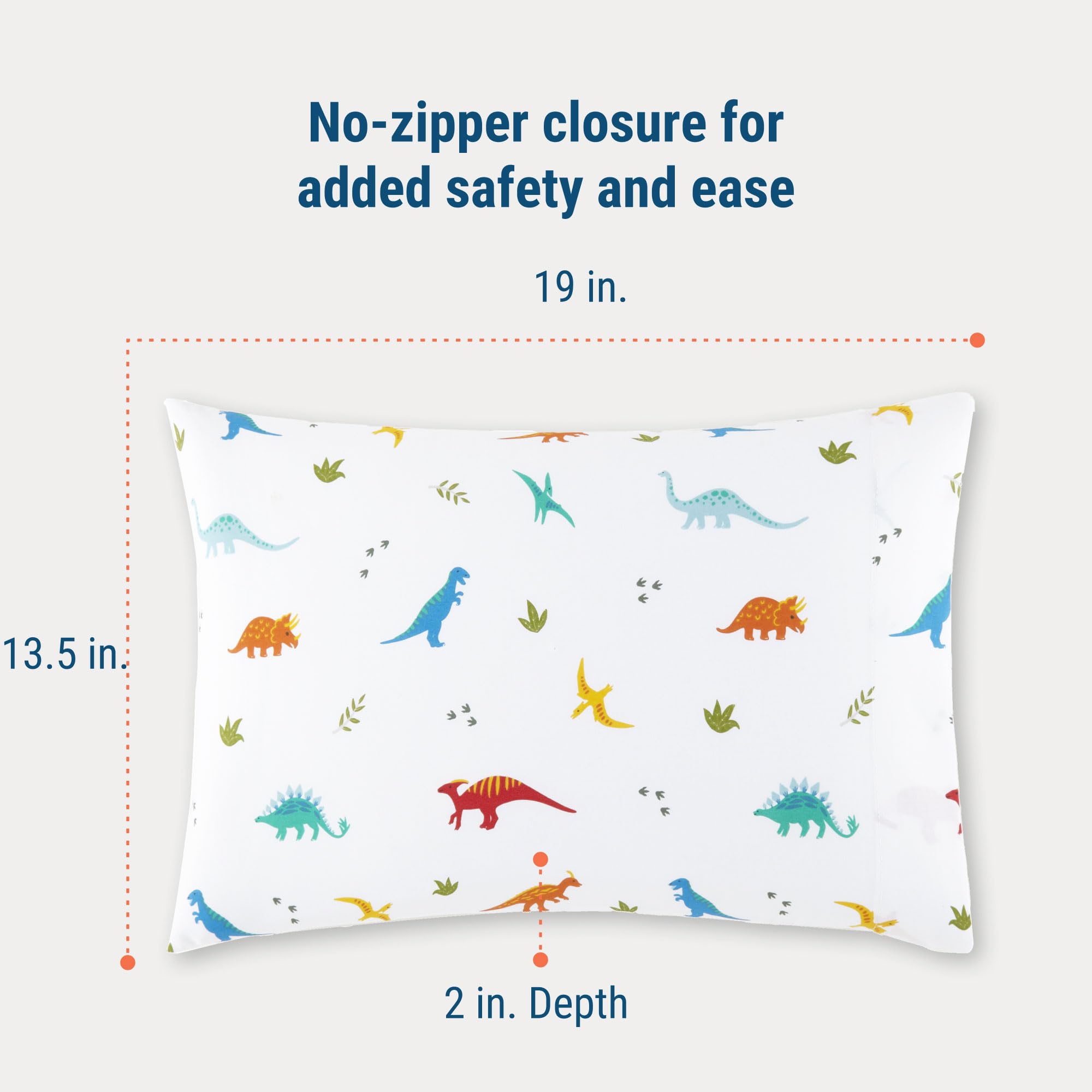Wildkin quick-drying wrinkle-resistant pillowcase for busy families