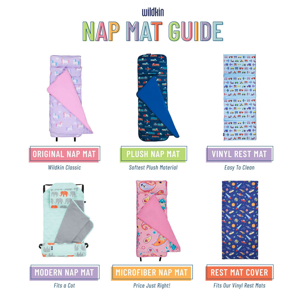 Wildkin robots nap mat cover fits 1.5-inch mats securely