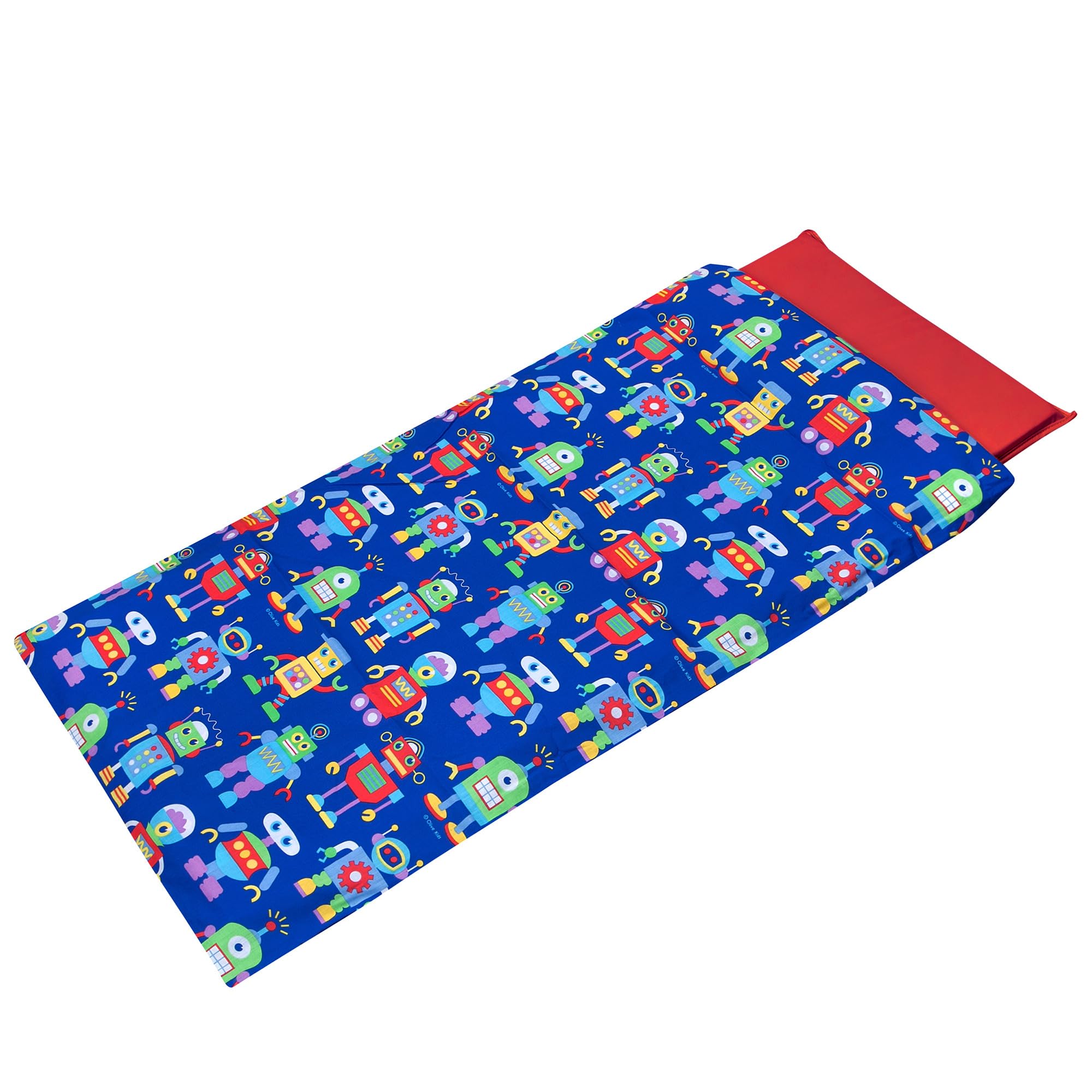 Wildkin robots nap mat cover folded edge detail for protection