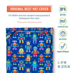 Wildkin robots nap mat cover pattern ready for daycare