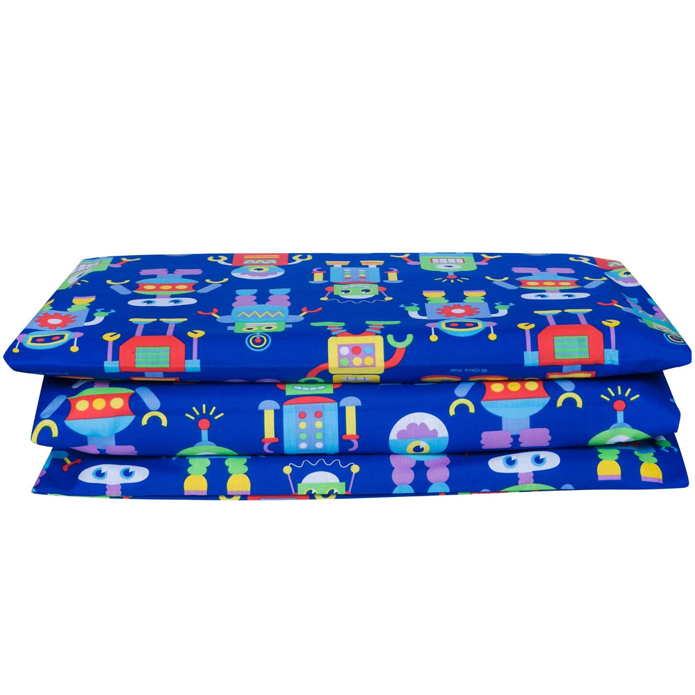 Wildkin robots nap mat cover sewn-in flap protects mat