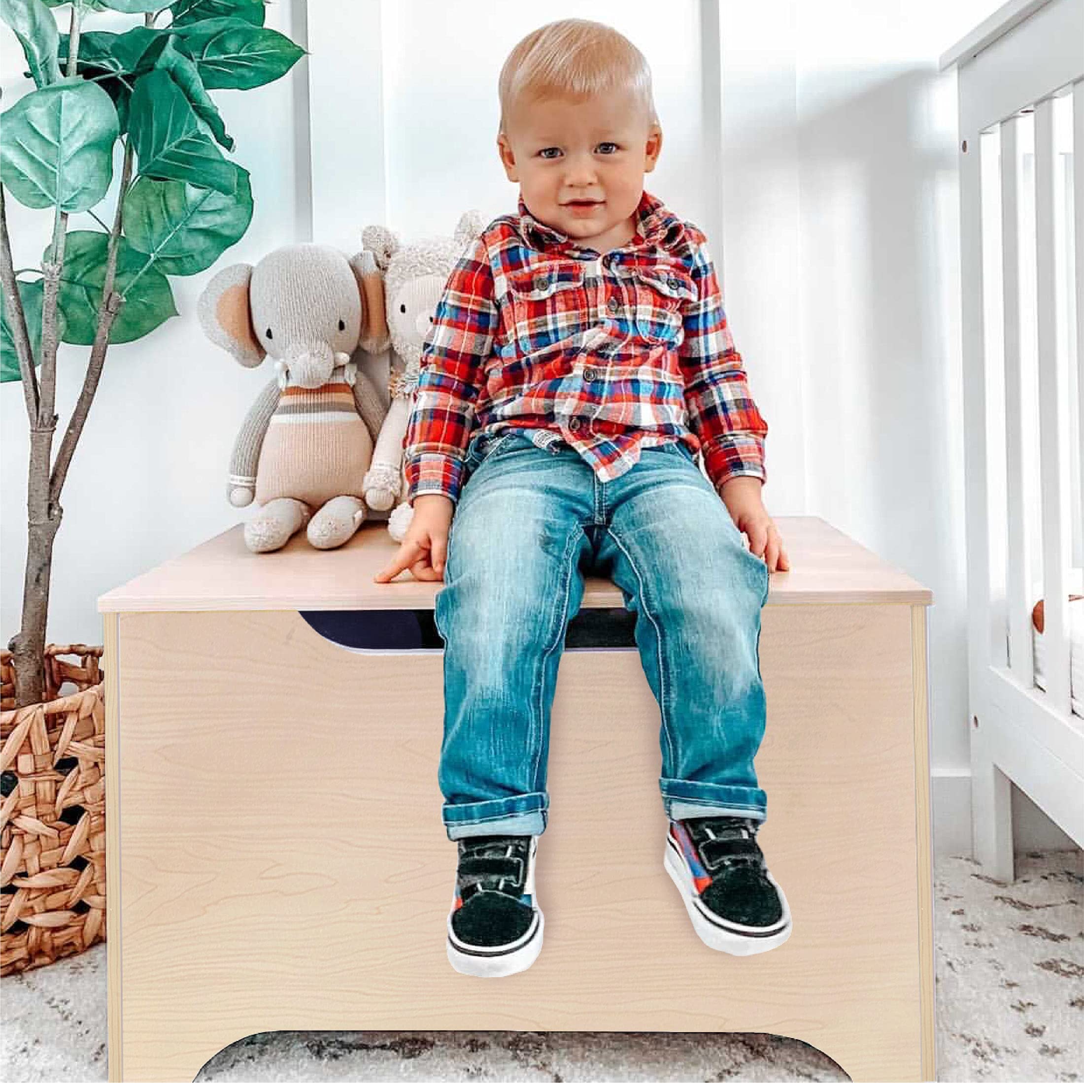 Wildkin toy box bench-top seat and storage combo for cozy play areas.