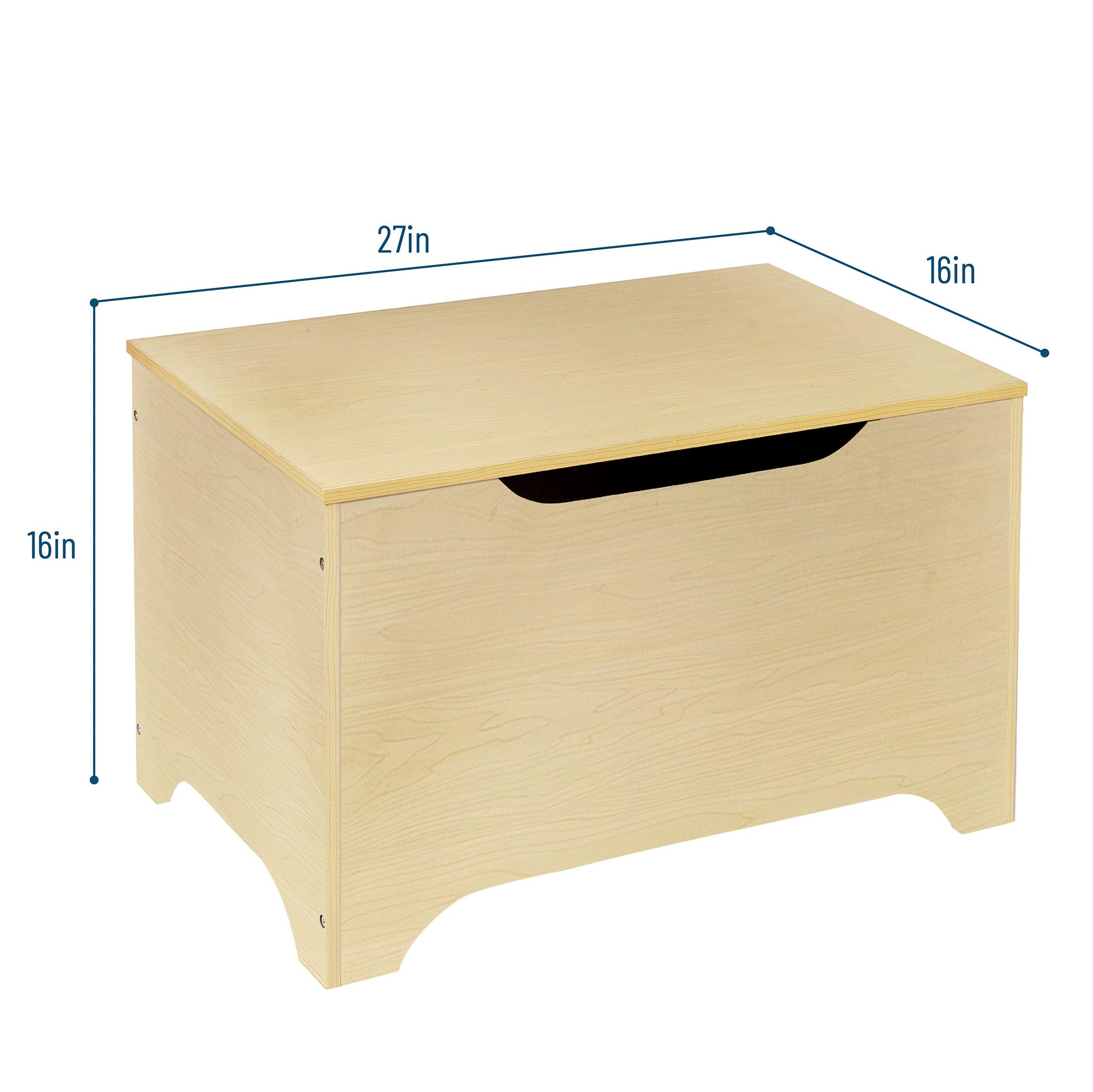 Wildkin durable wood construction toy box designed to withstand rambunctious play.