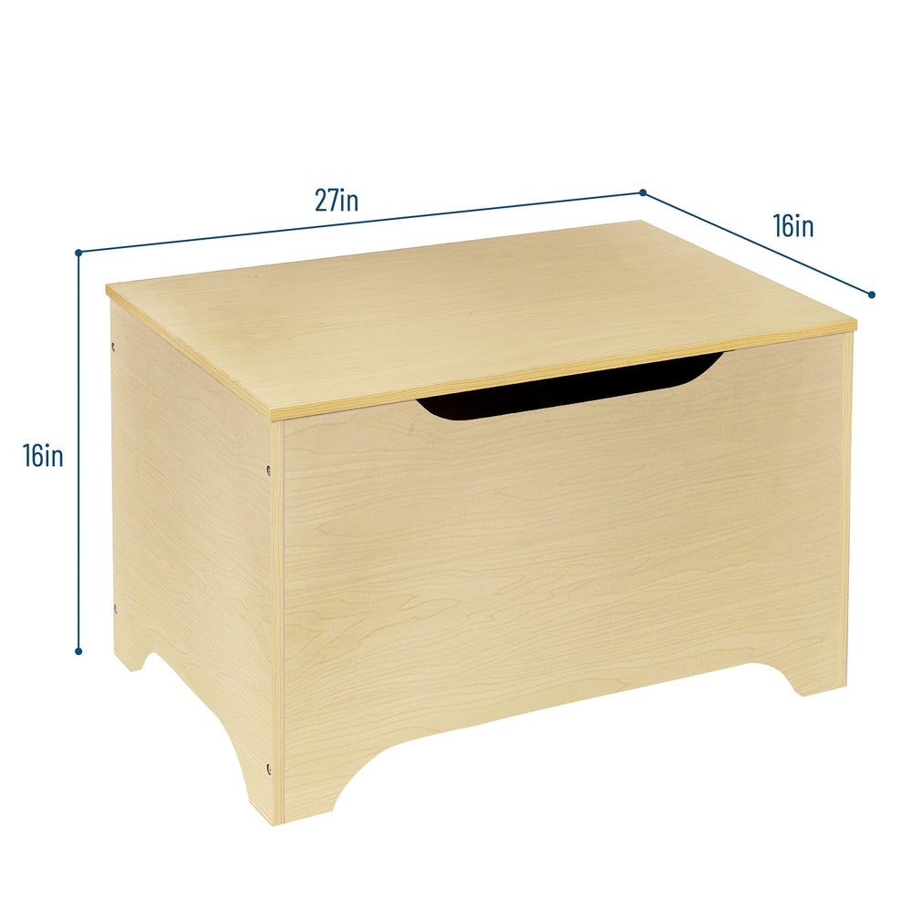 Wildkin durable wood construction toy box designed to withstand rambunctious play.