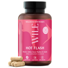 WILE Menopause & Perimenopause Supplements — Hot Flash Relief, Sleep Support, Kudzu Root | 30 Servings