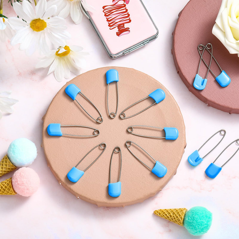 Willbond blue diaper pins versatile for crafts, garments, and DIY projects.