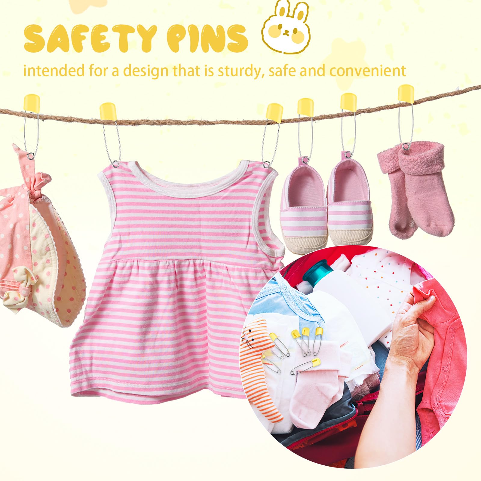 Willbond 2.2 inch pins sized for secure diaper hold