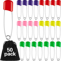 WILLBOND diaper pins with colorful heads for secure diapering