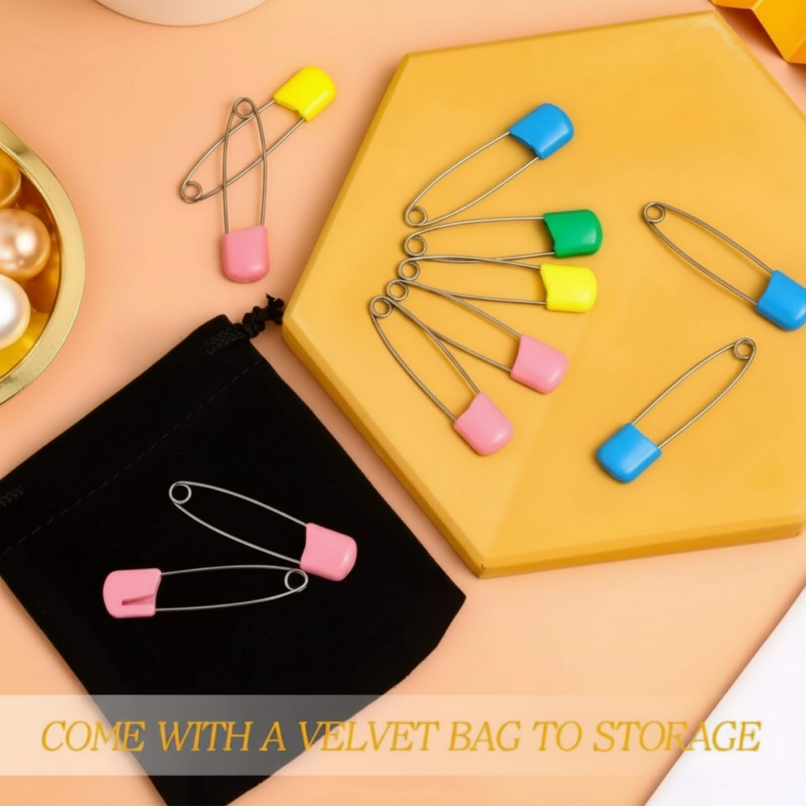 WILLBOND yellow/green pins set to organize DIY tasks