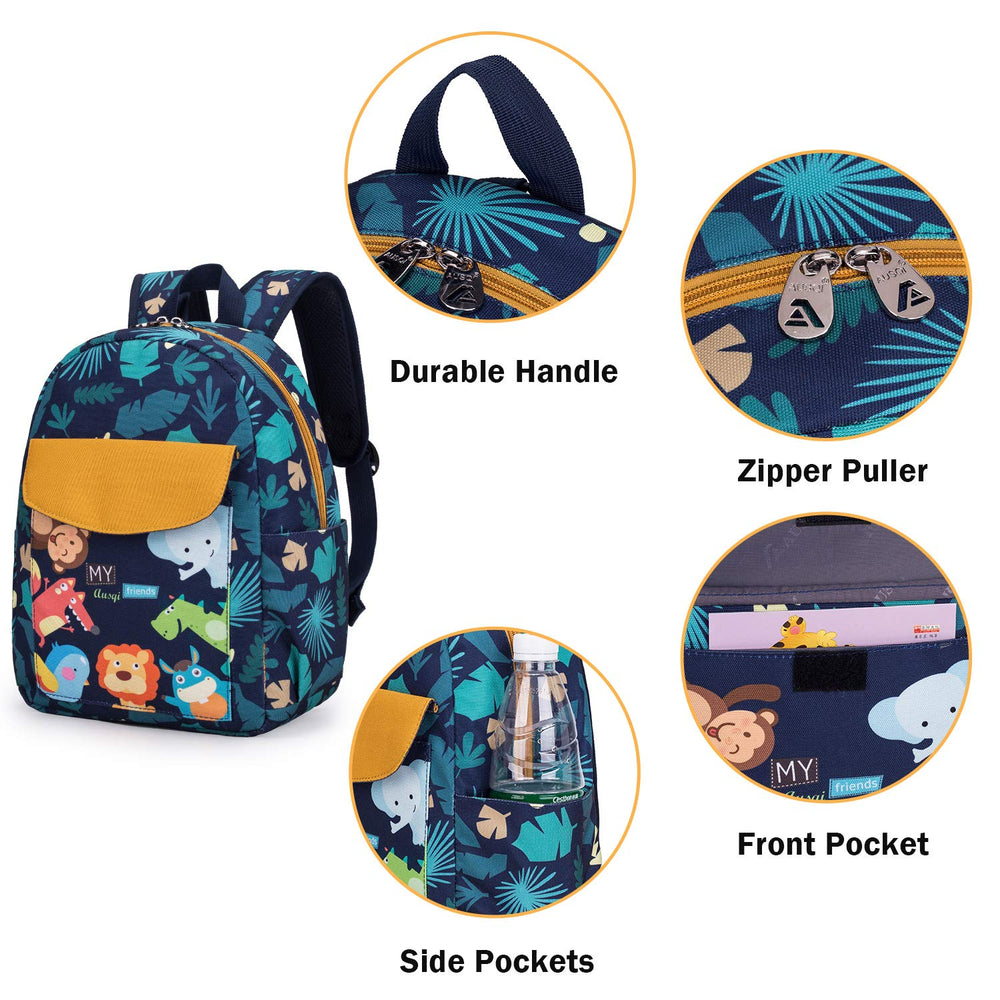 Willikiva 2D zoo backpack with harness, designed for early walkers.