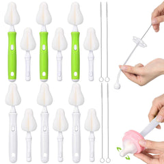 Willinglong bottle brush collection with 22 pieces for versatile cleaning.