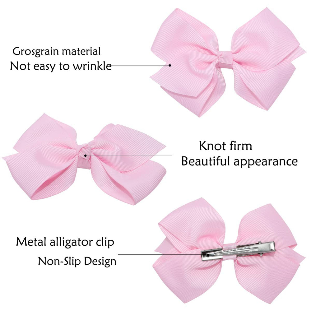 WillingTee baby girl bow clip styled for gentle hairstyles