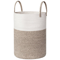 Willitat large woven laundry basket front view showing ample storage for clothes