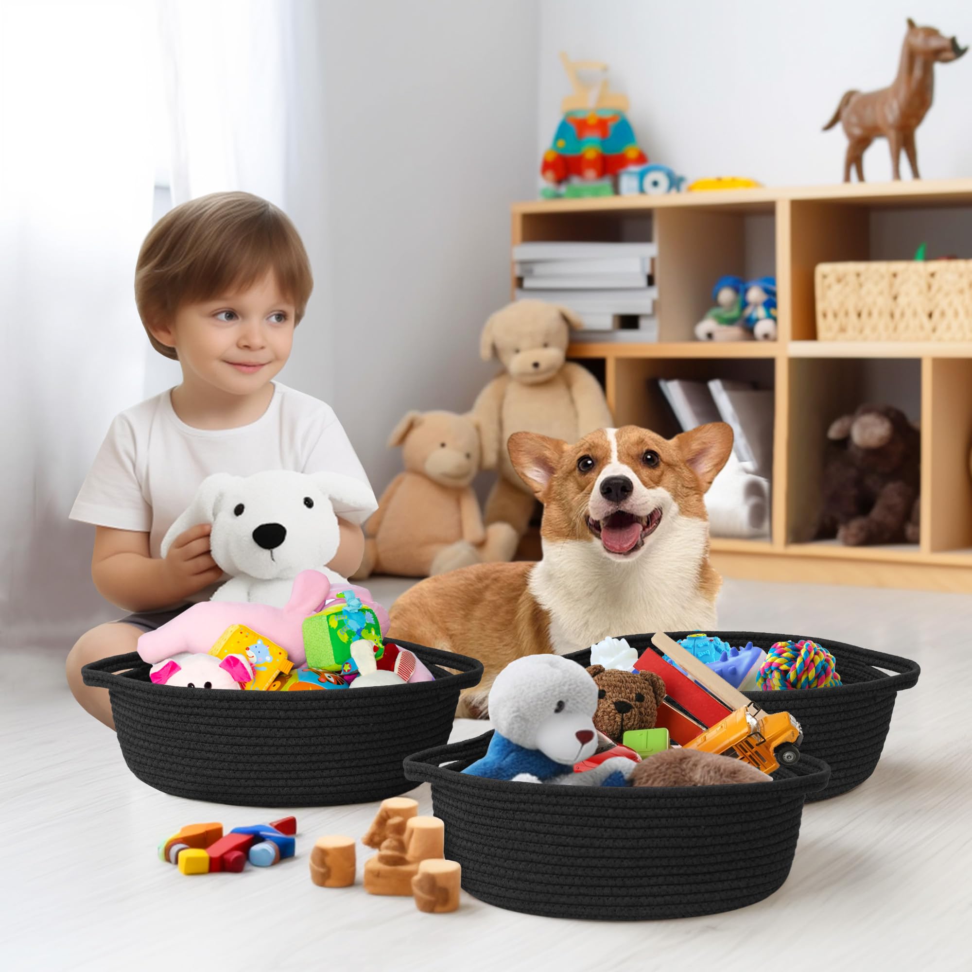 Willitat multi-purpose-storage-basket stylish storage for bathroom shelves or desktop
