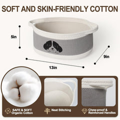 Willitat dog toy bin with cute print adds stylish charm to any room.