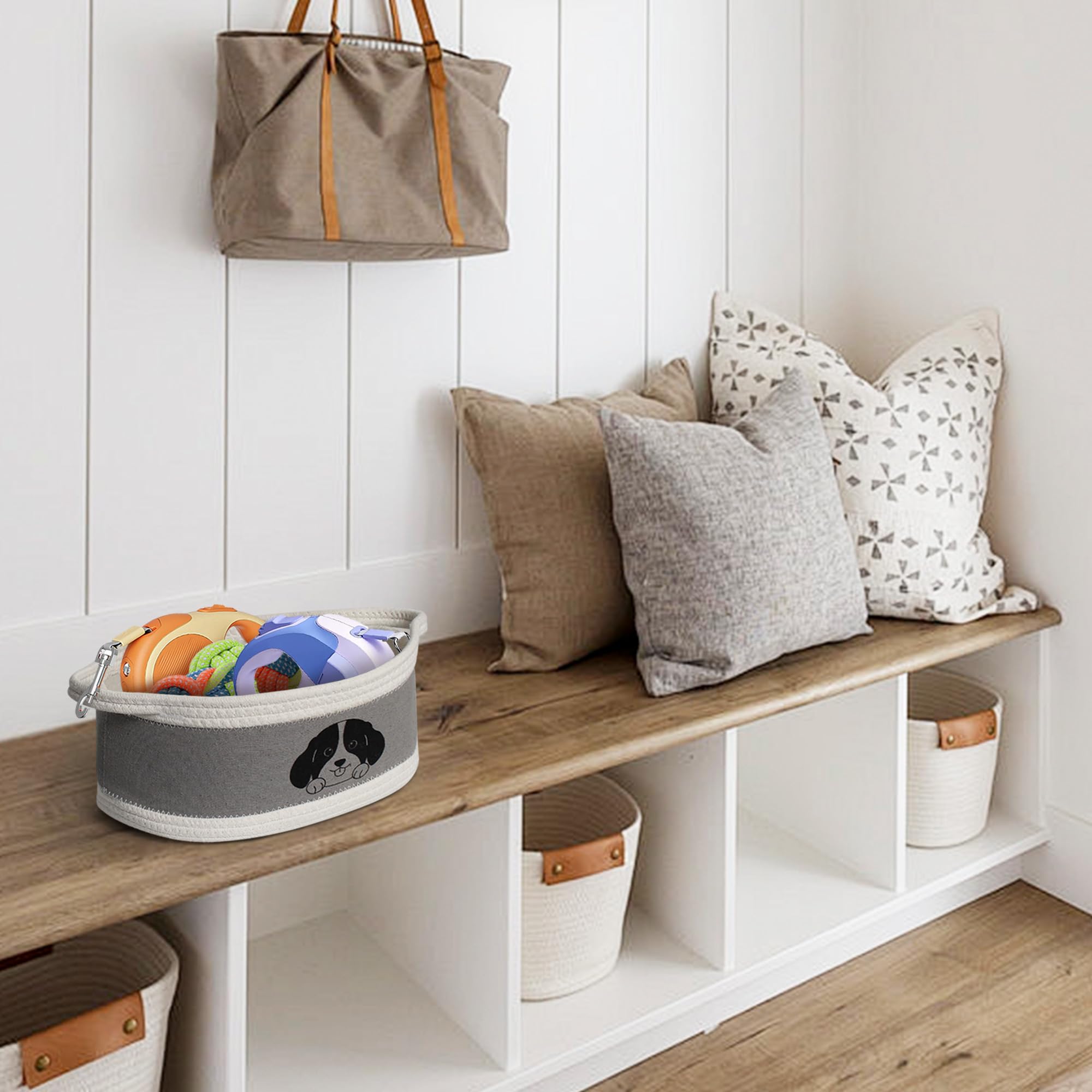 Willitat multi-purpose storage fits toys, towels, remotes, and more.