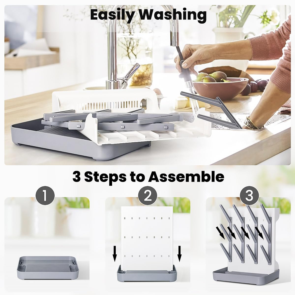 WillMall dishwasher-safe design simplifies cleaning after busy days and quick setup.