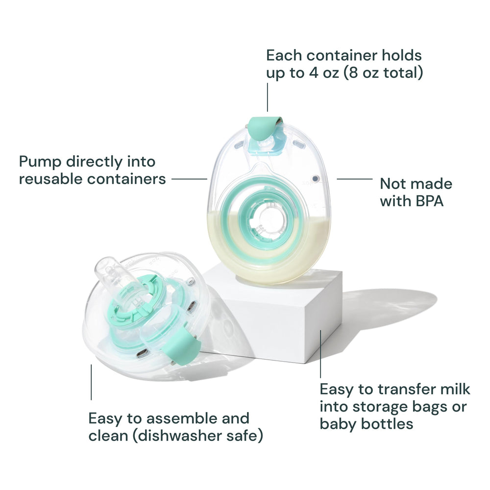 Willow 360 bottle transfer from container shows easy milk transfer.