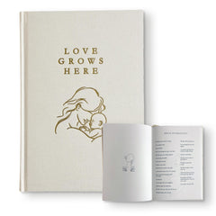 Willow Bear LLC pregnancy journal cover showing timeless linen design for a lasting keepsake