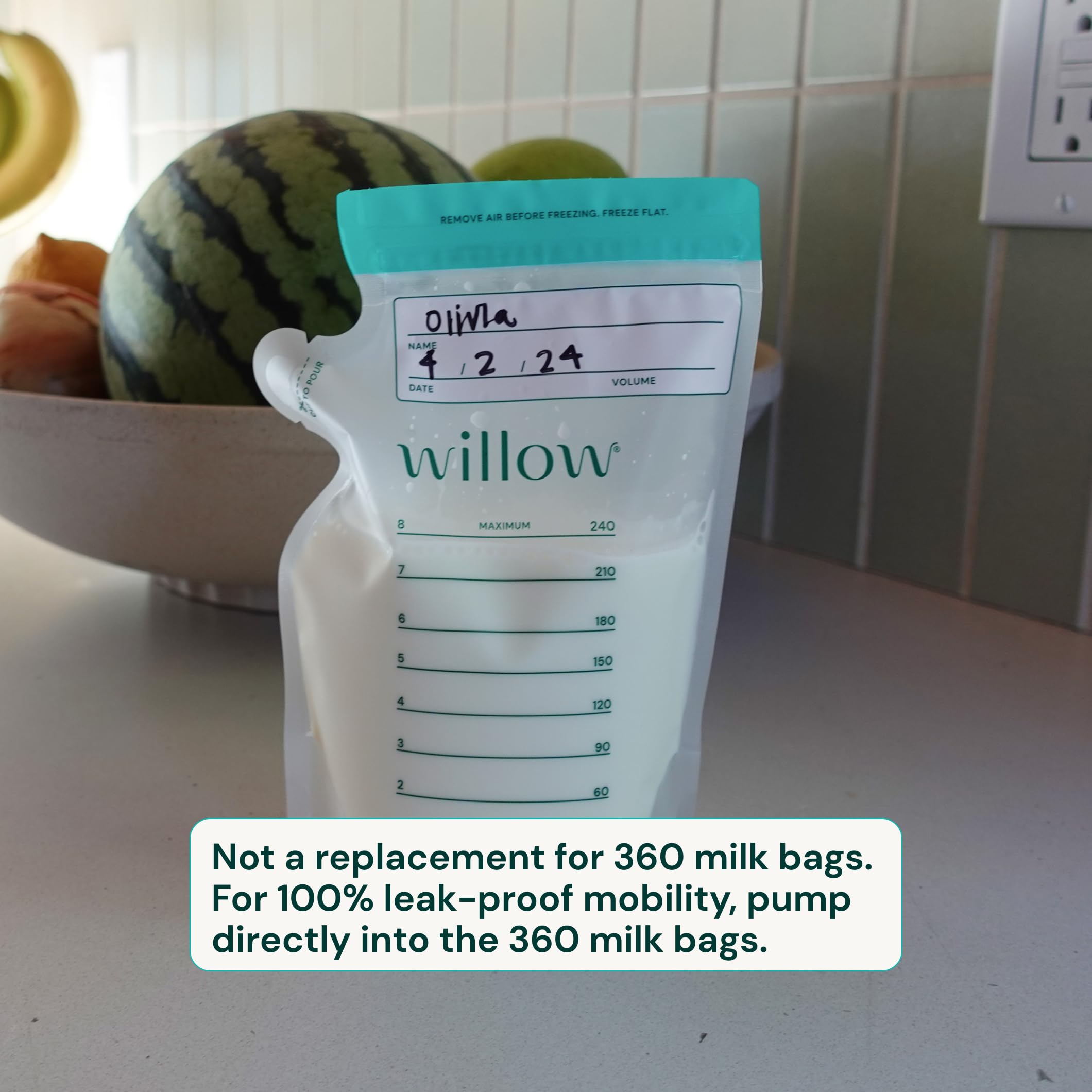 Willow bags are BPA-free and phthalate-free for safe storage.