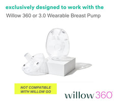Willow flanges 27mm diameter for a snug fit during extended pumping sessions