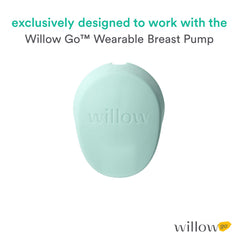 Willow Go BPA-free silicone valve enhances safe pumping and quick cleanup.