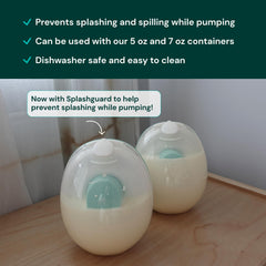 Willow Go container ready to be used inside a bra for discreet milk collection