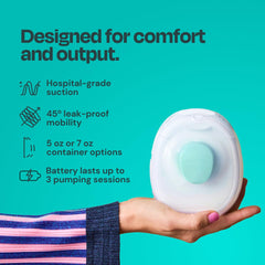 Willow Go rechargeable battery powering three pumping sessions on the go.
