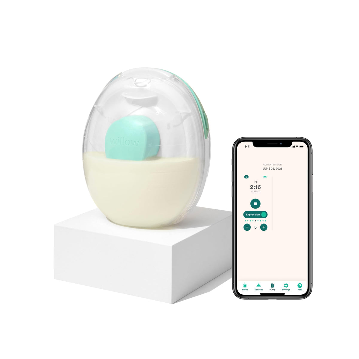Willow Go wearable breast pump in use for hands-free pumping and comfort.