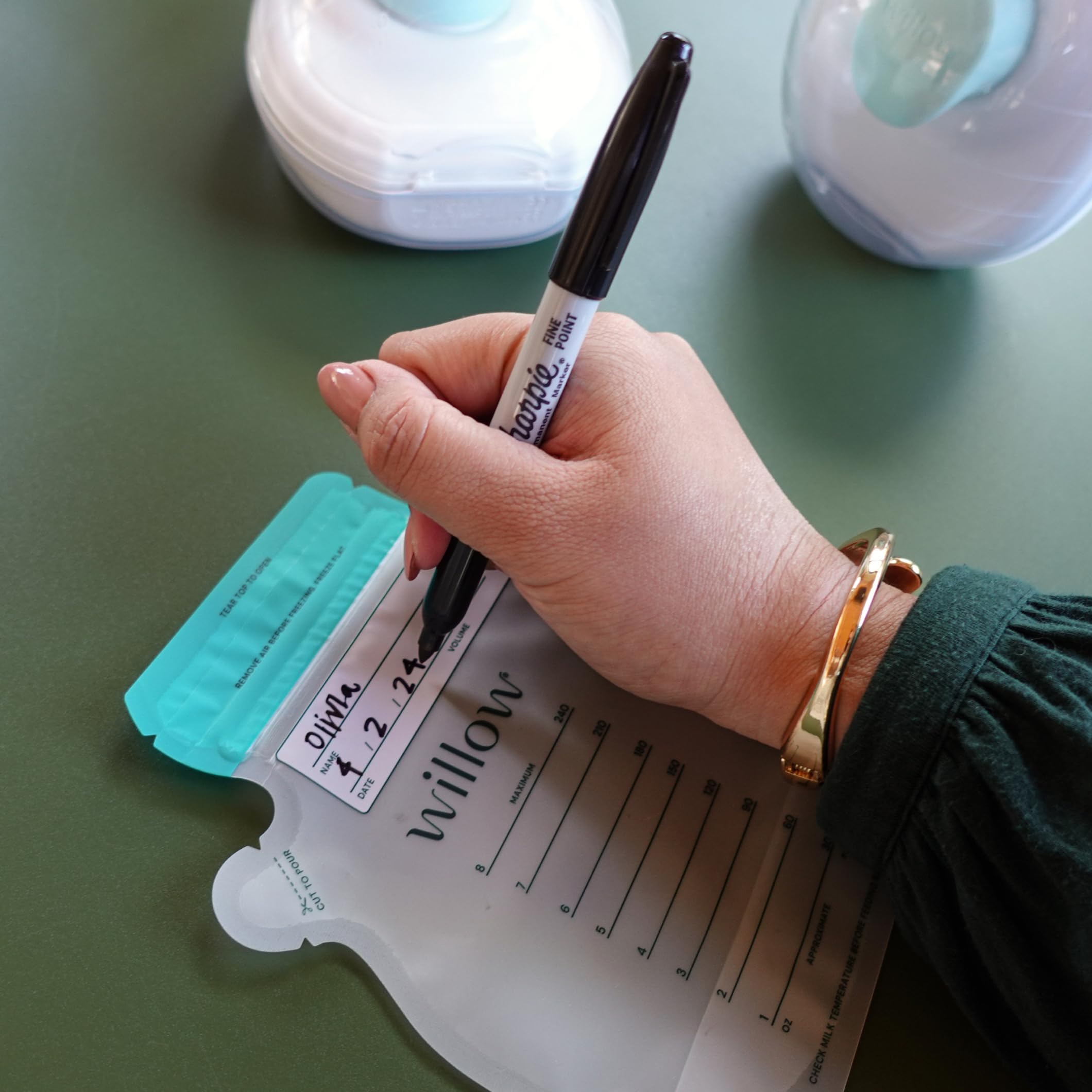 Willow bag with pre-sterilized tamper-evident top.
