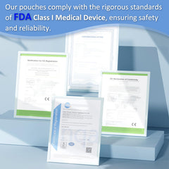 Willowbrook Charite drainable bags closeup showing flange adhesion