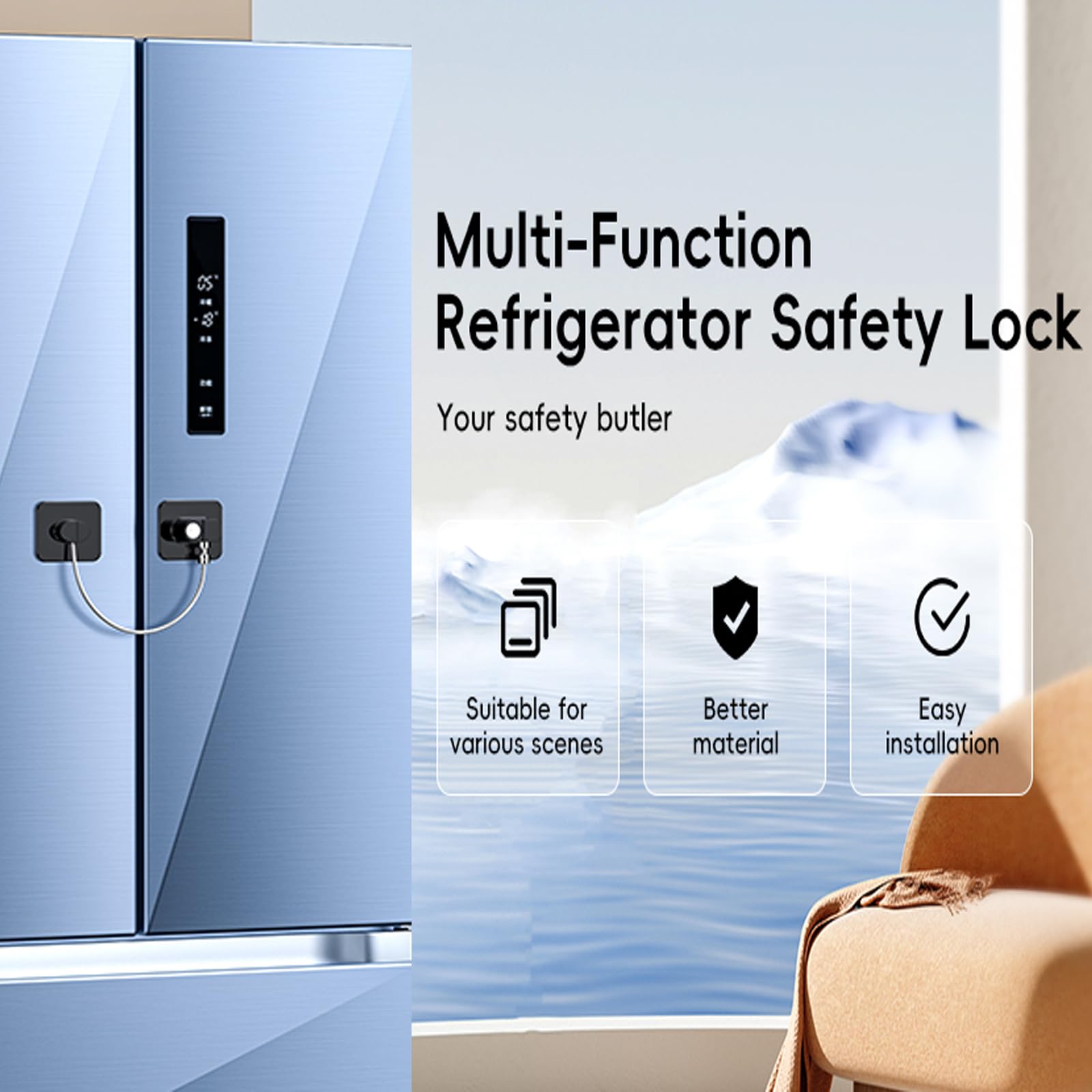 WILNIRY 2-pack lock on air fryer or oven shelf prevents accidental openings.