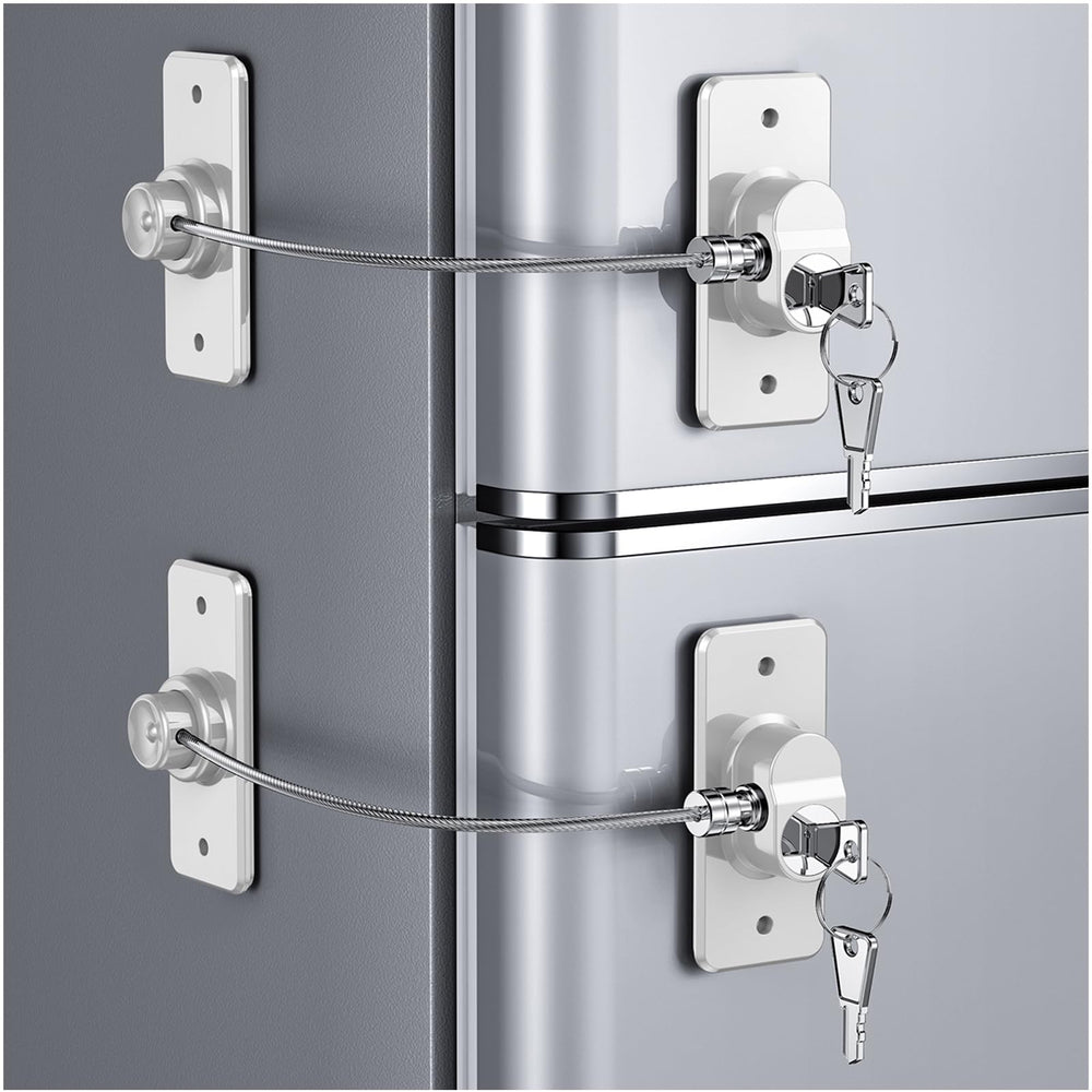 WILNIRY 2-pack refrigerator door lock with adhesive for kitchen safety