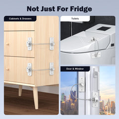 WILNIRY self-adhesive lock installs without tools on any fridge