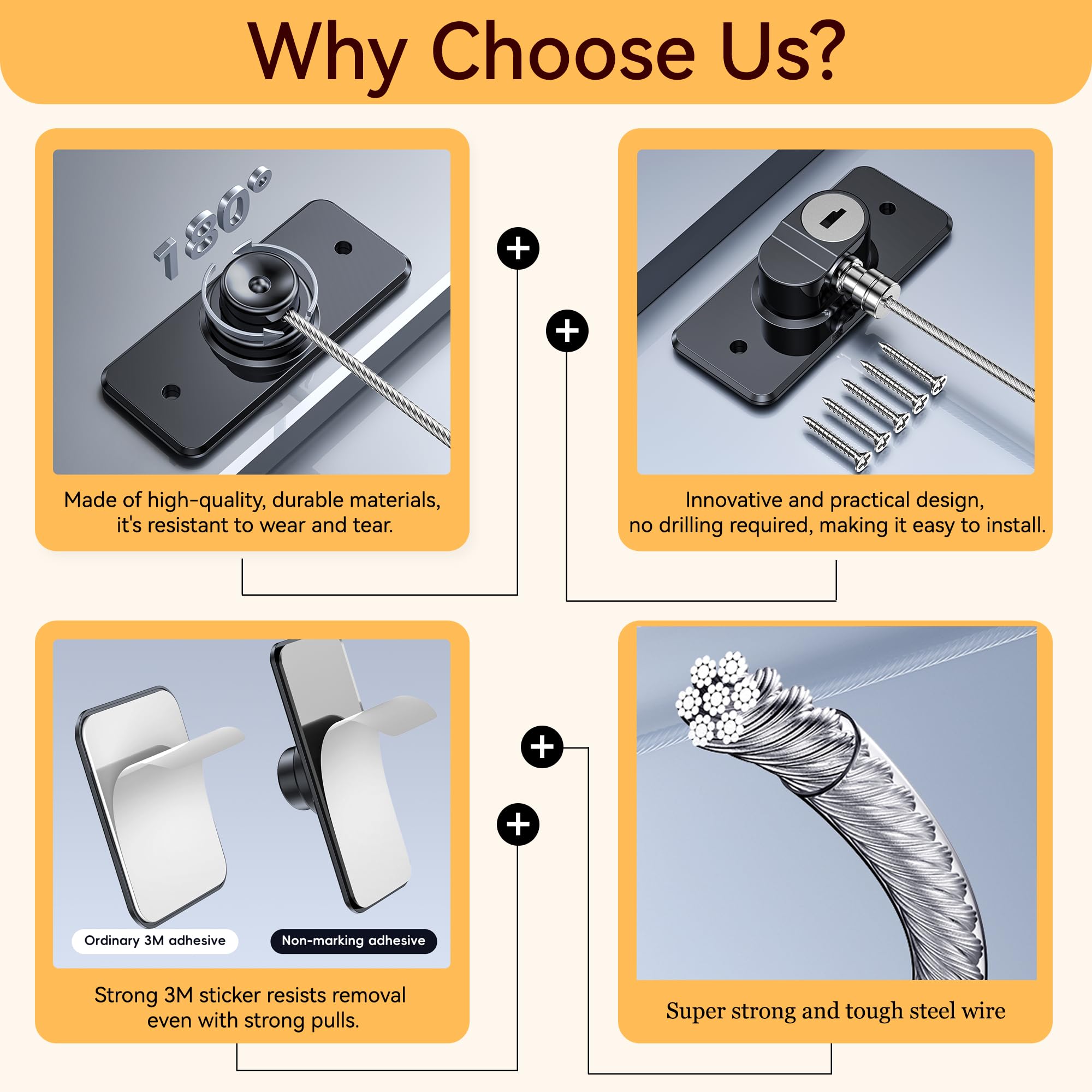 WILNIRY self-adhesive fridge lock no tools required.
