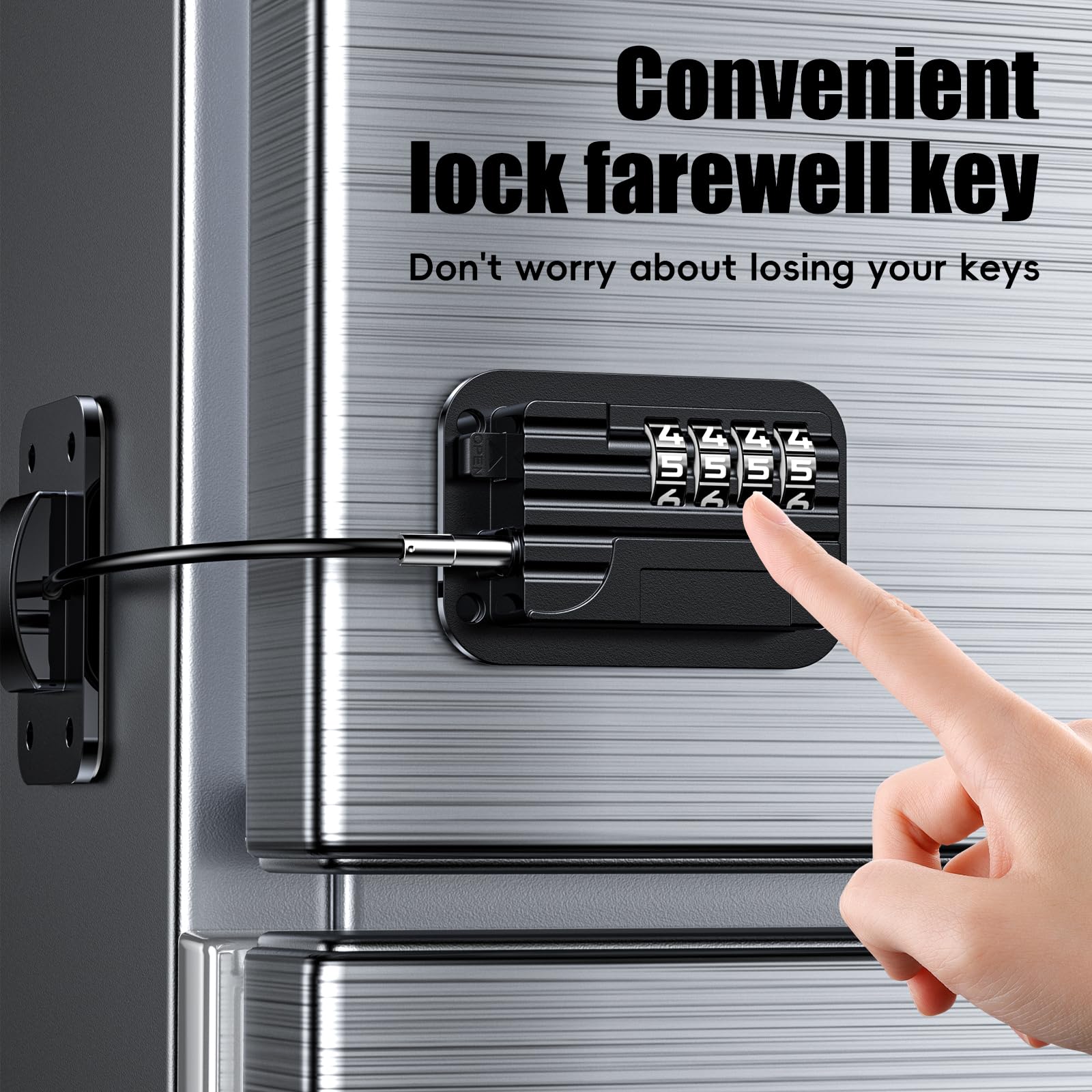 WILNIRY upgraded refrigerator lock adhesive-application on fridge surface