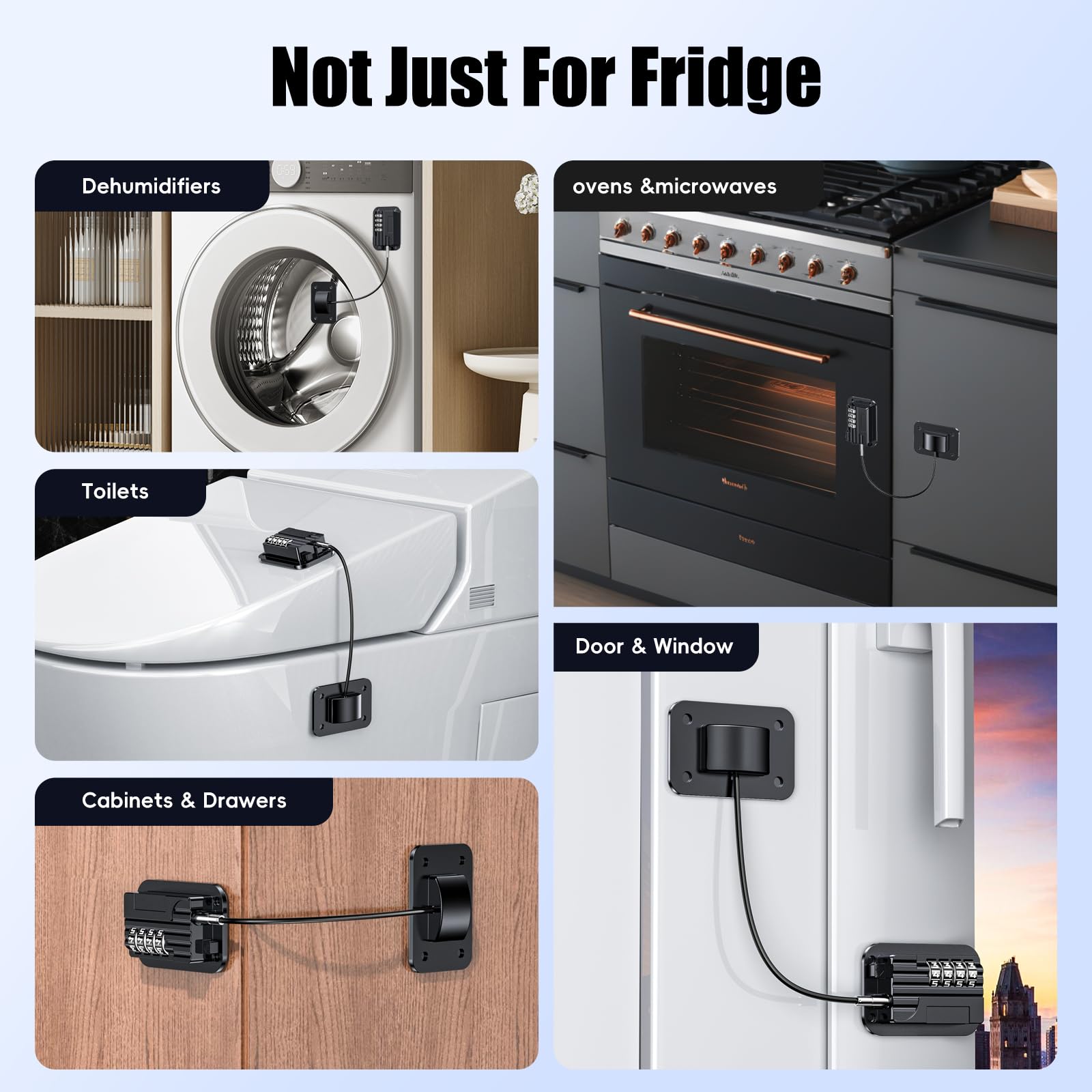 WILNIRY upgraded refrigerator lock password-reset feature for easy code management