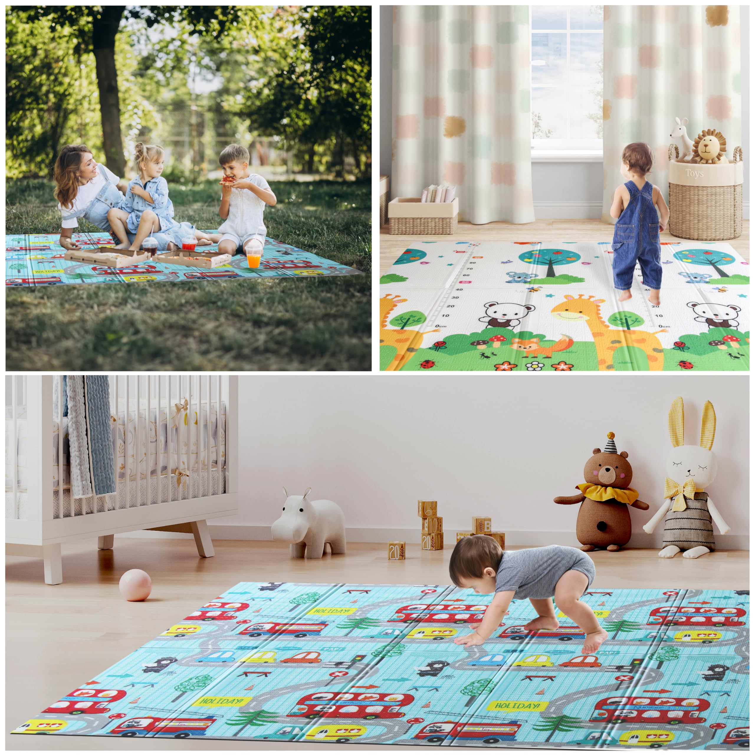 Wiltology Playmat extra large 79 by 71 inches for spacious play
