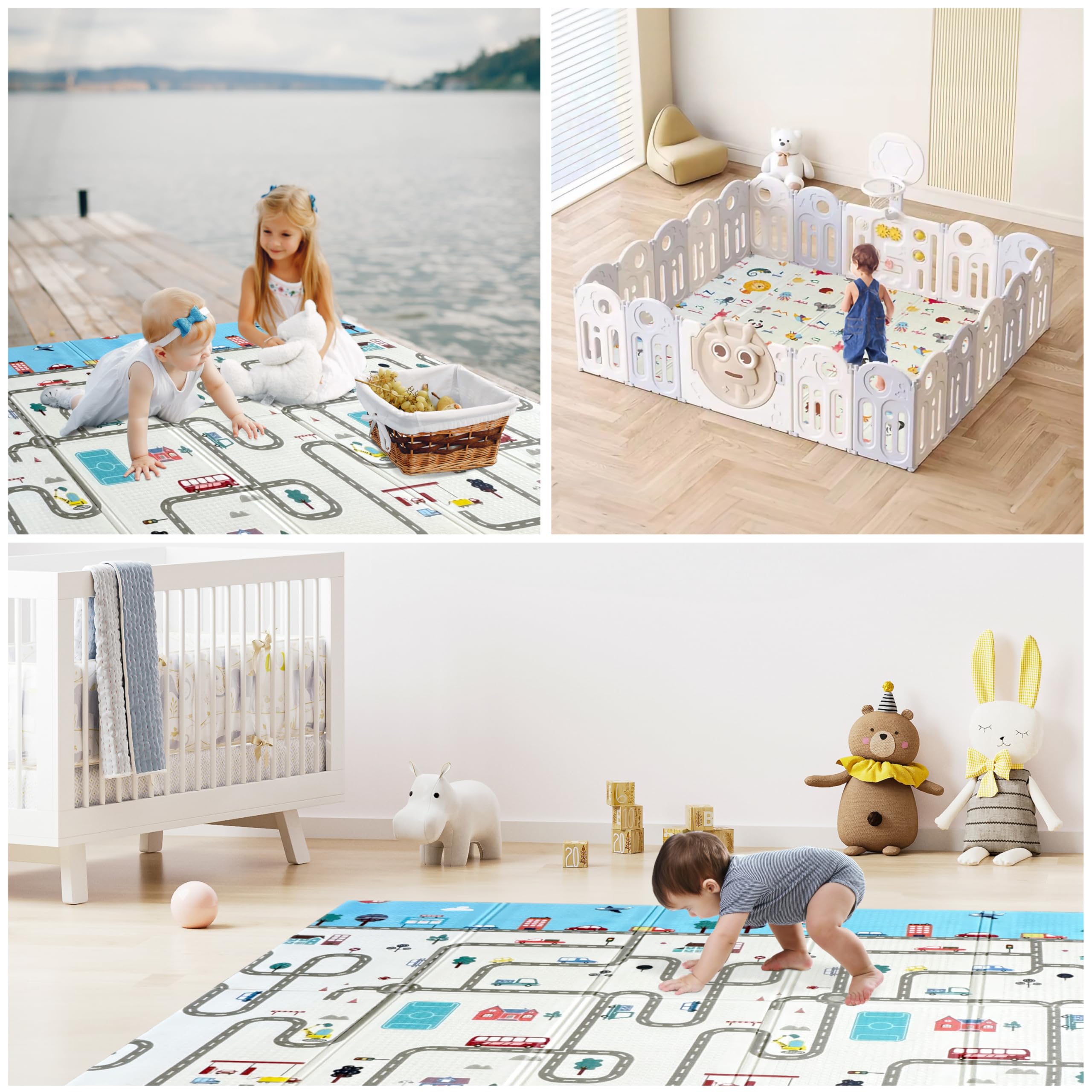 Wiltology tummy time-friendly mat for supervised exploration
