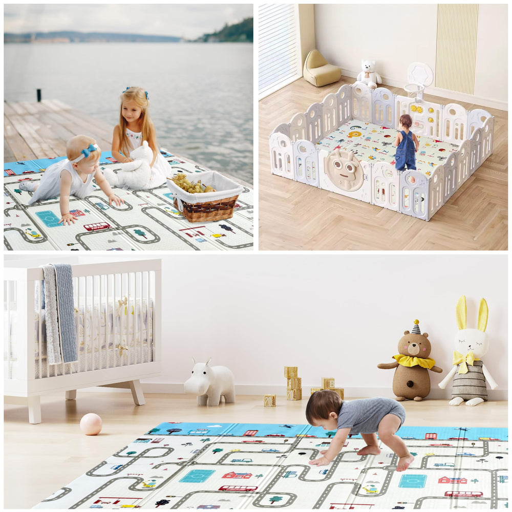 Wiltology tummy time-friendly mat for supervised exploration