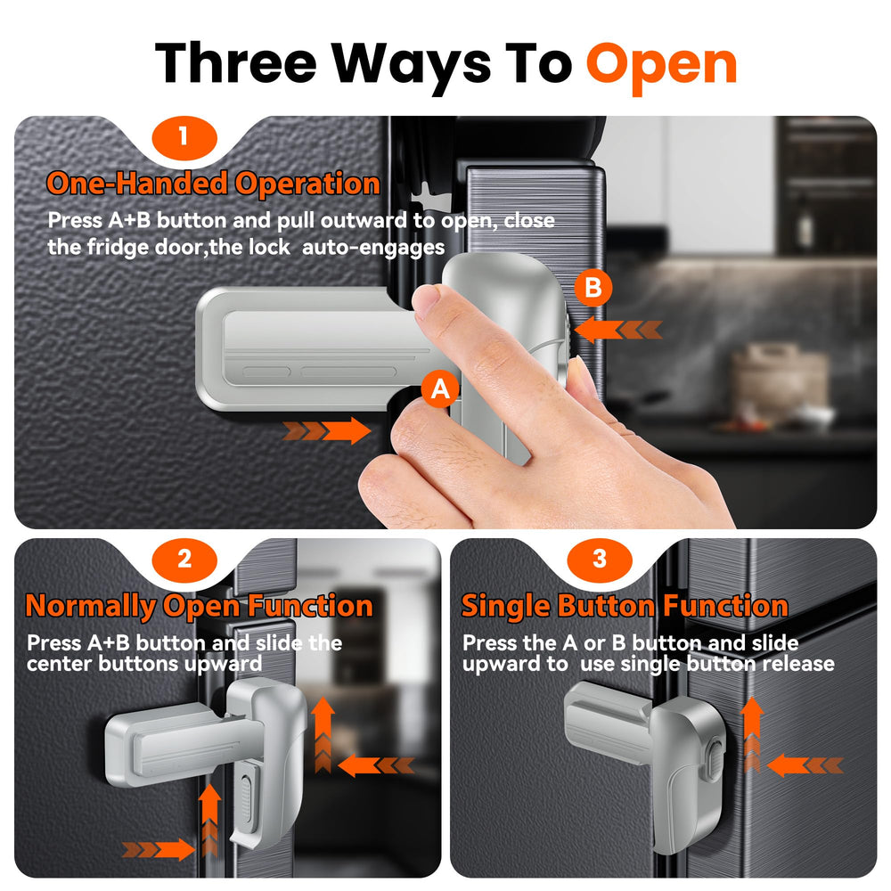 WILZEIMY fridge lock durable ABS design provides kid-proof protection.
