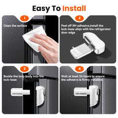 WILZEIMY fridge lock installed on door showing secure closure
