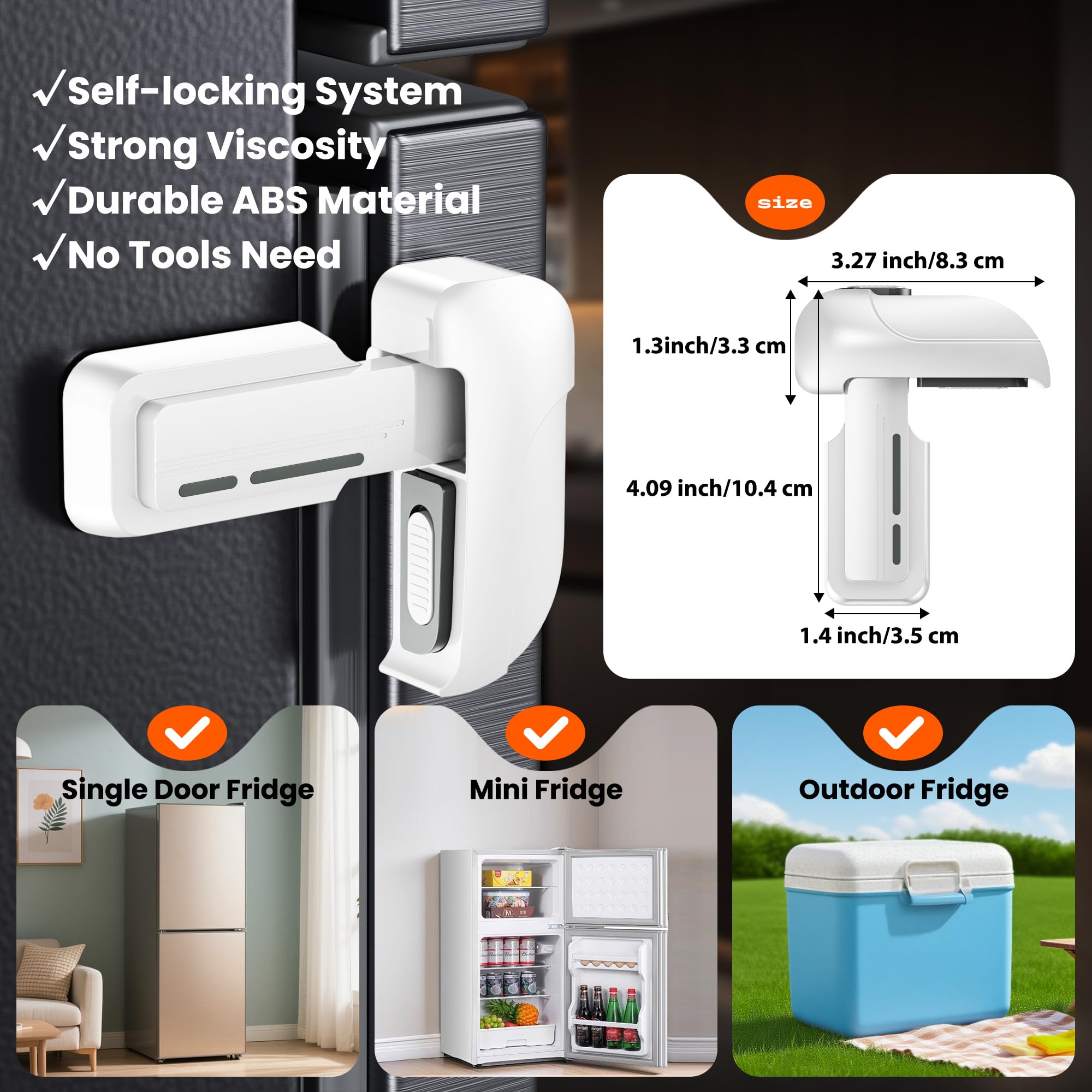 WILZEIMY fridge lock normally open function illustrated for temporary disablement
