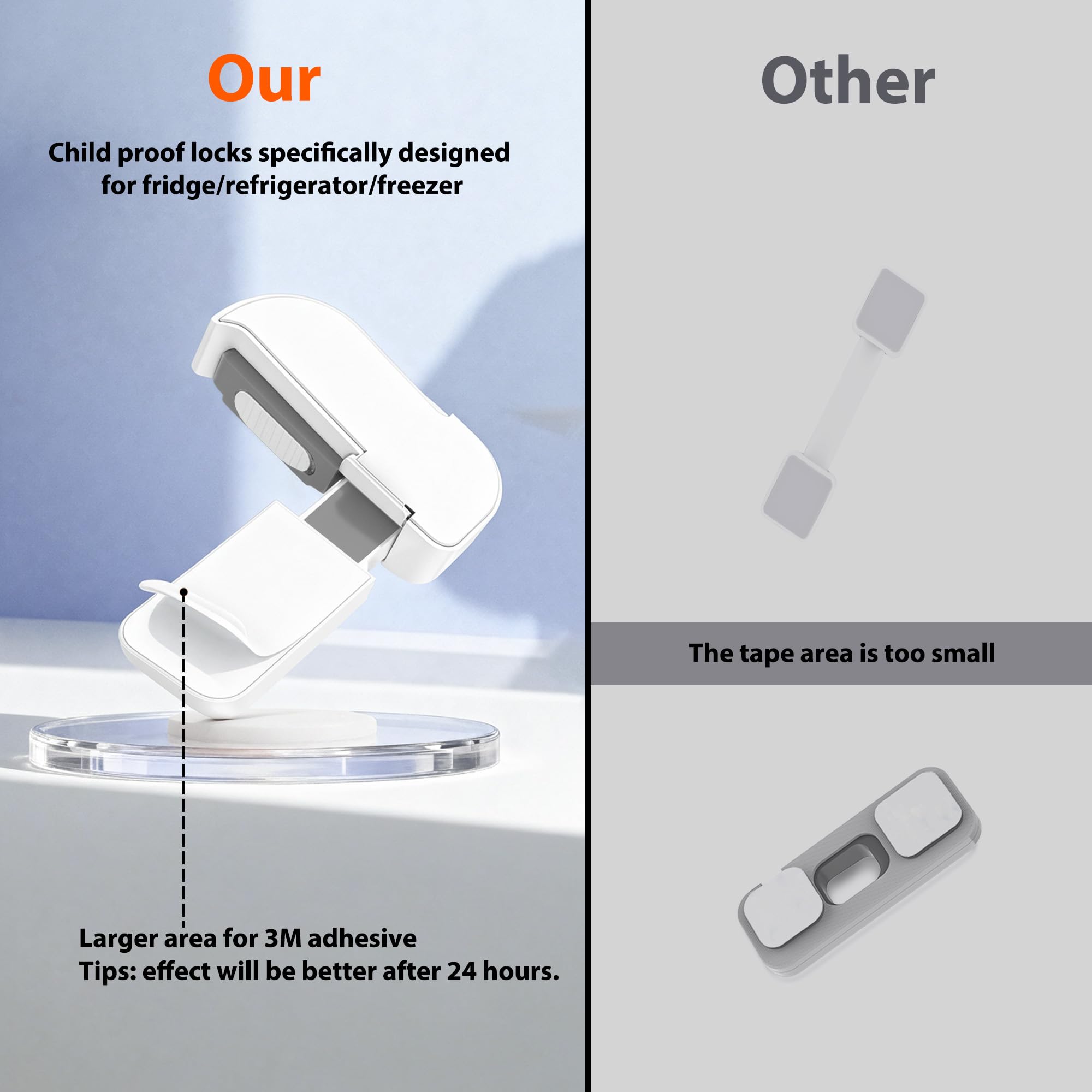 WILZEIMY fridge lock packaging and included components in the 2-pack