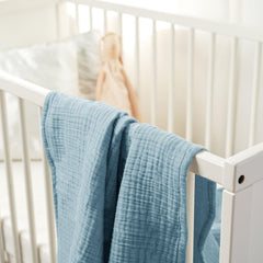Close up of Wimist muslin texture highlighting softness and breathability