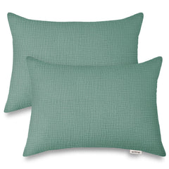 Wimist Roman Green toddler pillowcase with envelope closure for secure pillow fit.