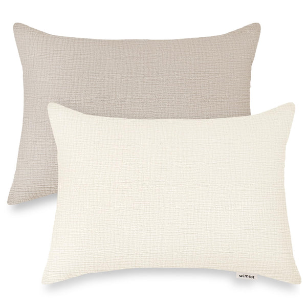 Wimist toddler pillowcase in beige 13x18 for soft, breathable sleep