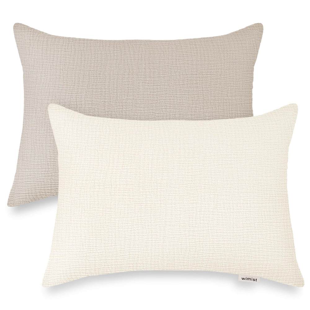 Wimist toddler pillowcase in beige 13x18 for soft, breathable sleep