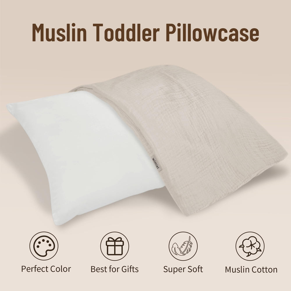 Close-up of Wimist muslin fabric, breathable and gentle on sensitive skin.